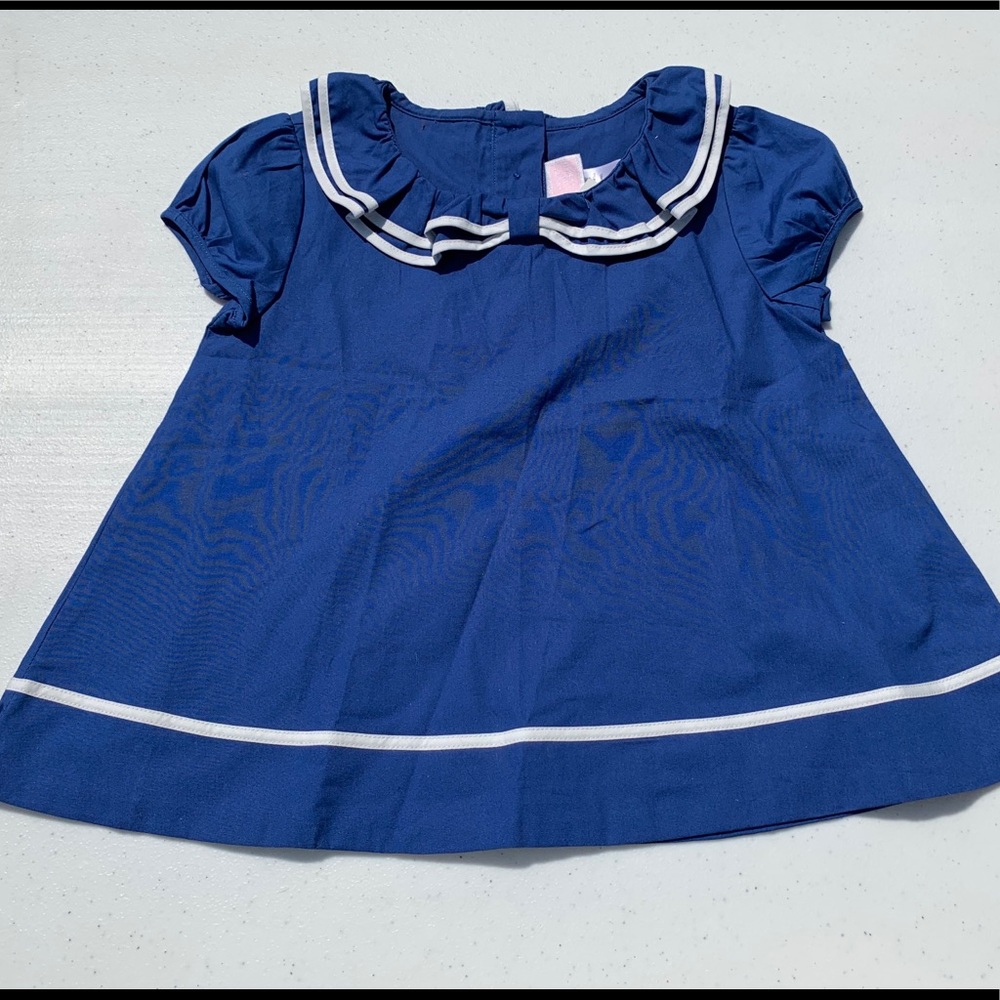 Janie and Jack, size 4, blue European traveler top